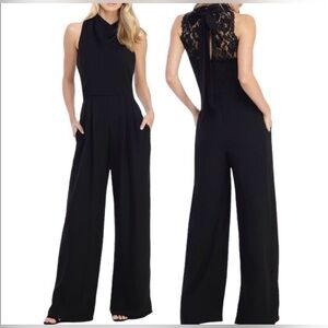 NWT Gal Meets Glam Melanie Halter Jumpsuit,Black,sz 16,Wedding Guest Date Night